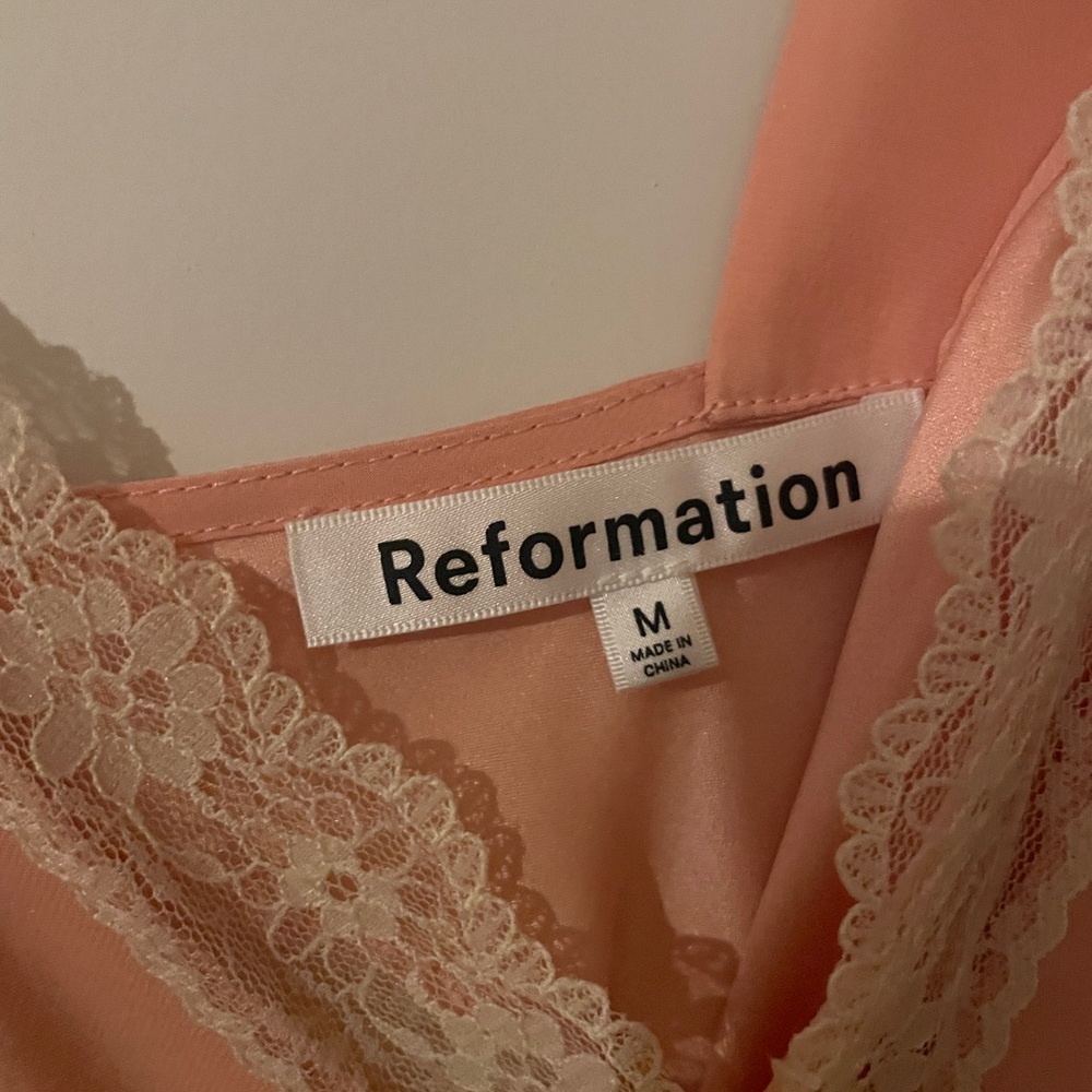 Reformation Pink Lace Detail Dress - Picture 3 of 3